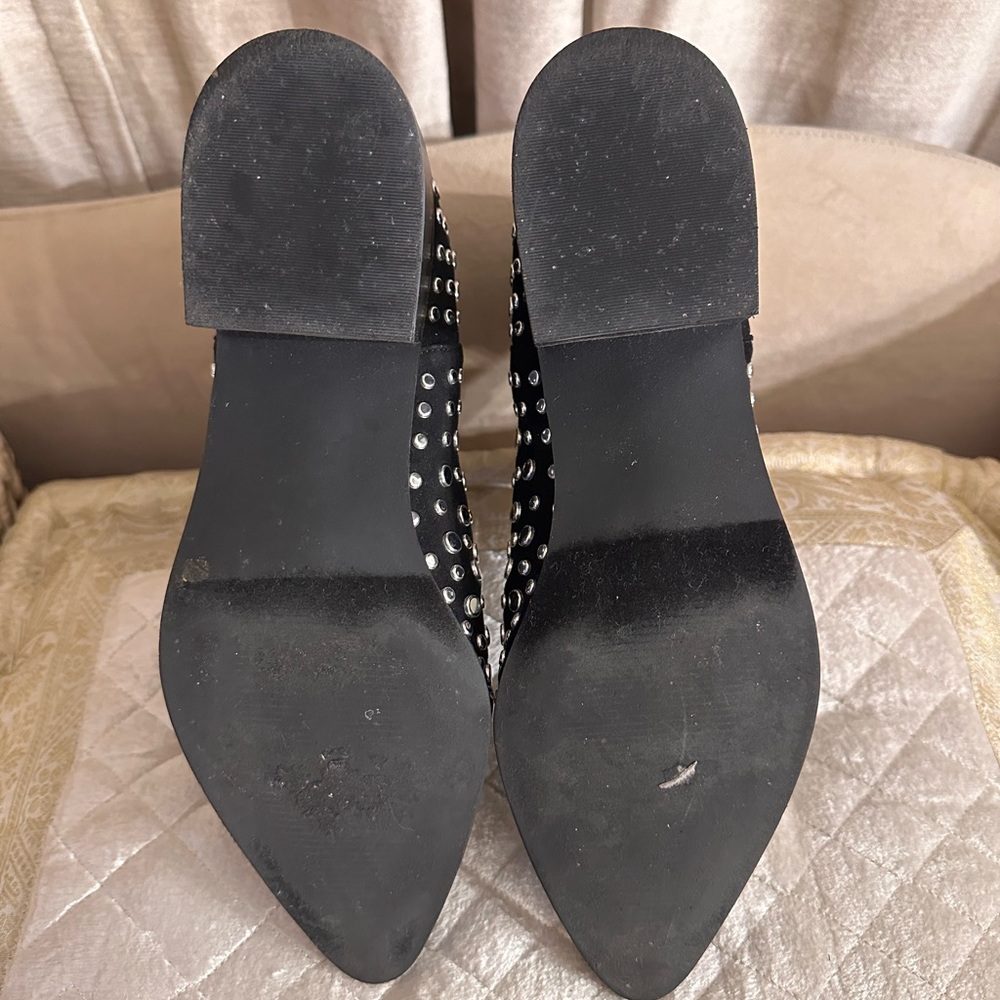 Nwot Design Lab Cayls Black & Silver Studded Slip… - image 7